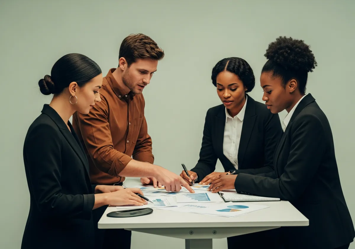 Reunião de consultores portugueses com cliente