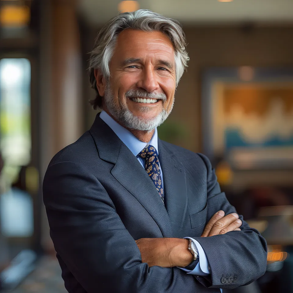 Homem português sorridente empresário