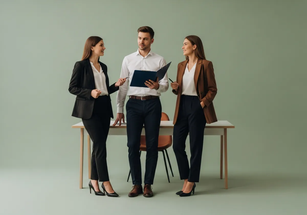 Mesa de reunião com consultor financeiro